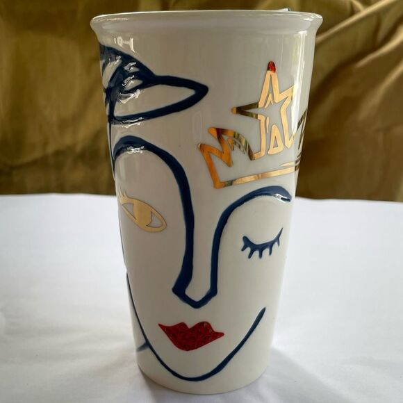 RARE Starbucks Mermaid Swarovski Ceramic Travel Mug - Picture 2 of 14